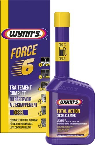 Wynn’s Force 6 Diesel - Traitement complet des Performances Moteur Diesel - Nettoyage Circuit d’Alimentation et Optimisation de la Consommation de Carburant - 325 ml