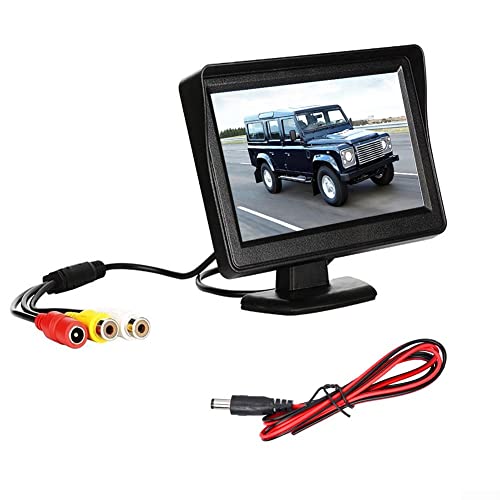 Kit de caméra de recul TFT LCD de 4,3', écran de tableau de bord, kit de caméra de recul pour voiture, camion, van, caravane étanche