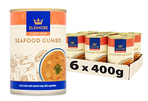 Elsinore Lot de 6 soupes aux fruits de mer avec saumon, crevettes et homard 400 g