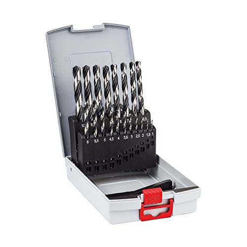 Bosch Professional Coffret 19 pièces Forets HélicoÏdaux HSS PointTeQ (pour métal, ProBox, accessoires pour perceuses-visseuses)