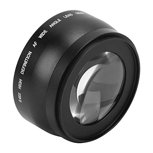 58mm Objectif Grand Angle pour Appareil Photo, Objectif Macro Grand Angle 0.45X Universel pour Canon pour Nikon pour Sony pour Olympus