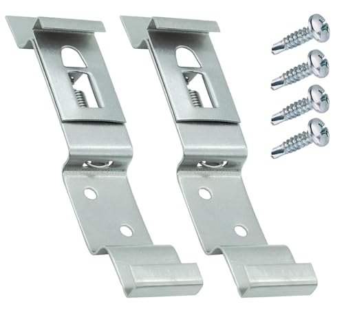Autodomy Pack 2 Unites Porte Plaque Immatriculation 125x25 mm | Support Plaque Immatriculation Voiture Universel en Acier INOX + 4 Vis | Plaque Immatriculation Voiture, Remorque e Camion