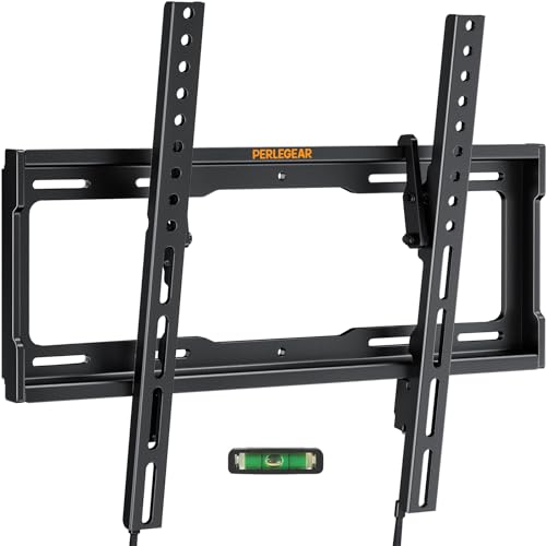 Perlegear Support Mural TV Inclinable pour LED, LCD, OLED, TV à Écran Plat de 26 à 65 Pouces, VESA Max 400×400 mm Capacité Max 45 kg