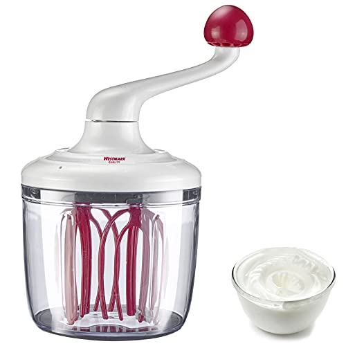 Westmark Batteur Manuel, Mécanique, capacité : 1 L, Plastique, Rührblitz, Transparent/Blanc/Rouge, 30702260
