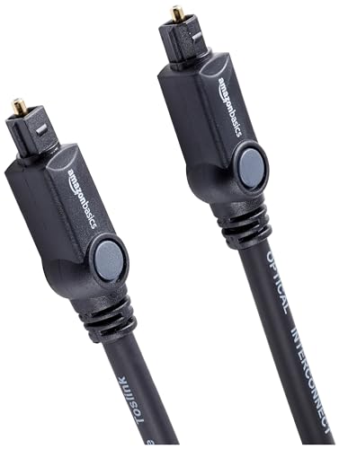 Amazon Basics Câble Optique Audio numérique TOSLINK 1 m, Noir