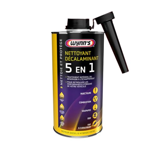 Wynn's Nettoyant Décalaminant Diesel - Nettoyage Profond des Injecteurs, Turbo, Vanne EGR & FAP - Lubrification & Protection du Système d’Alimentation - 1L