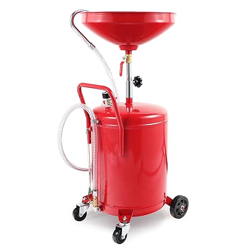 Appareil Récupérateur huile pneumatique Mobile 80L Hauteur réglable 122-168cm Vidange Huile usagée
