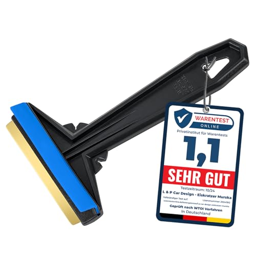 Grattoir pare Brise Voiture - rapide, sans effort et efficace - Murska - Raclette pare Brise Voiture - lame en laiton - Premium HIPS - Gratte pare Brise Voiture - Grattoir Glace - Finlande L&P A054