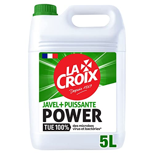 LA CROIX - Javel + Puissante Power - Nettoyants Multi-Usage - Nettoie en profondeur toutes les surfaces de la maison - Bidon 5 L