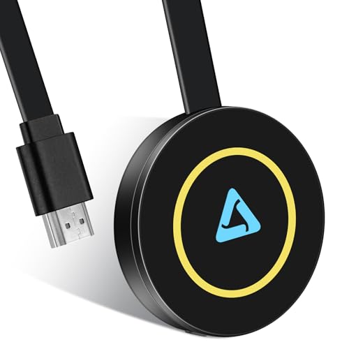 Miracast hdmi dongle,4K Display Dongle WiFi sans Fil Récepteur ，Adaptateur HDMI sans Fil Compatibles i-Phone/i-Pad/Android/i-OS Supporte Miracast,DLNA, Airplay