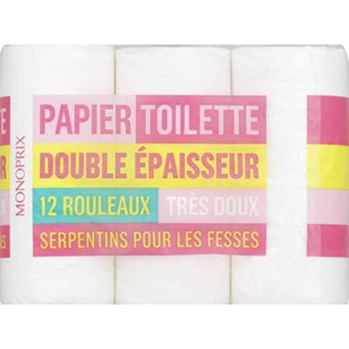 Monoprix Papier toilette double épaisseur - Le paquet de 12
