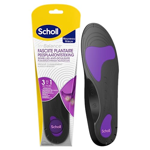 Scholl Semelle Orthopédique In-Balance Anti-Douleurs Fasciite Plantaire - Prouvé cliniquement - 1 paire - Taille S - 37-39,5