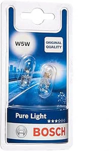 Bosch W5W Pure Light lampes auto - 12 V 5 W W2,1x9,5d - 2 ampoules