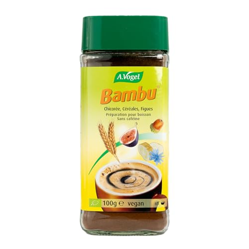 A.VOGEL Bambu - Substitut de Café Instantané Bio - Boisson Soluble, Sans Caféine et 100% Naturel - Fruits et Céréales Torréfiées - À Consommer chaud ou Froid - 100g