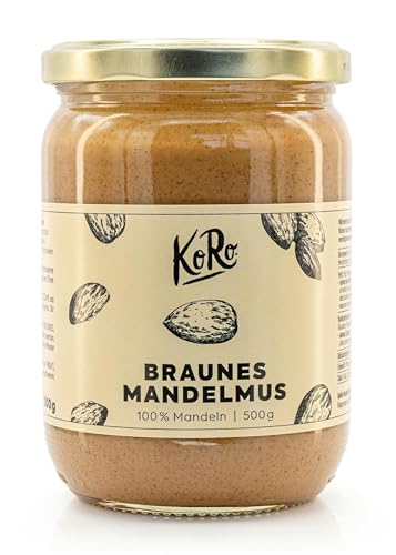 KoRo - Purée d'amandes brunes | 500 g - 100% d'amandes sans sucre ni sel, crème de noix sans additifs