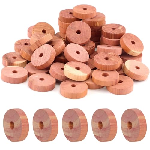 OUDQFCJ 24 pièces Bois de Cèdre - Protection naturelle contre les mites, produit naturel, Excellente protection pour armoire, Anti Mites Textiles