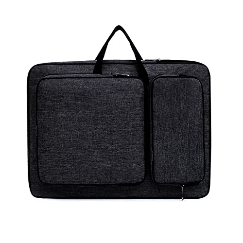 Porte-documents A3 en toile imperméable pour rangement d'œuvres d'art, planche à dessin, sac fourre-tout pour artistes, grand sac de transport pour dessin, peinture, organiseur pour homme et femme