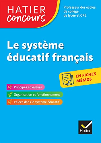 Concours enseignement - Le système éducatif français en fiches mémos - 2024-2025 - Révision