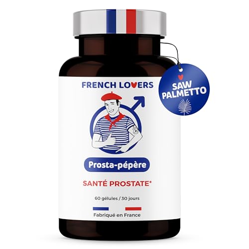 PROSTAPÉPÈRE Santé de la Prostate et Confort urinaire - Saw Palmetto, Prunier d'Afrique, Ortie piquante, Extrait de Courge, Zinc - 100% Naturel - 60 gélules vegan.