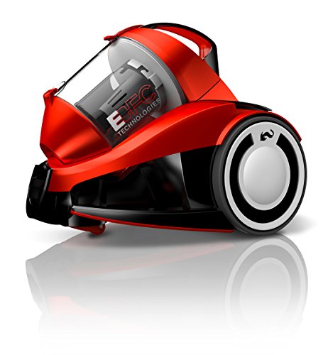 Dirt Devil DD2224-1 Rebel 24 HFC Aspirateur sans Sac Cyclonique avec Brosse Parquet Rouge/Noir