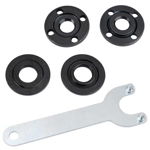 4 Pièces Rechange pour Meuleuse D'angle Accessoires avec Clé Flex de 125mm et Clé à Bride, Serrage pour Meuleuse Angulaire, Clé à Molette de Meuleuse D'angle pour Différents Modèles D'angles