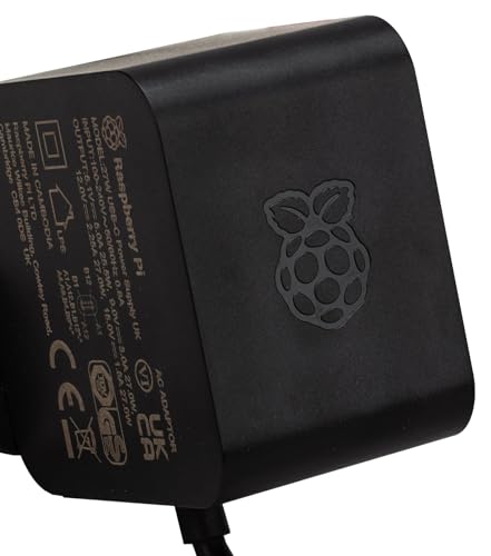 Raspberry Pi 5 Bloc d'alimentation USB-C 27 W Noir