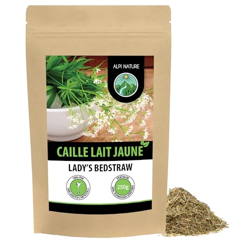 Caille lait jaune (250g), paille de lit coupée à thé, séchée doucement, 100% pure et naturelle