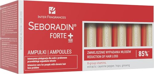 Seboradin Ampoules Forte, Sérum Capillaire, Traitement Contre la Chute et l'amincissement des Cheveux, Fortifie et Nourrit, Avec Extraxtes Naturels et Vitamines, Médicale Suisse (14 x 5,5 ml)
