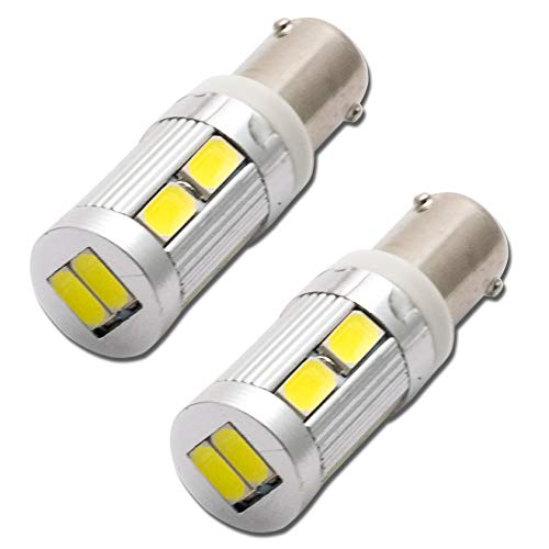 TOTMOX Paire d'ampoules de feux latéraux de voiture 12 V 2,5 W H6W BAX9s LED de remplacement, feux de stationnement universels DRL indicateurs de feux de jour, éclairage blanc