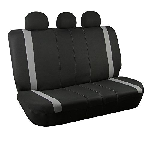 FH Group Housse de siège arrière pour Voiture, Ajustement Universel pour Voitures avec Banquette arrière divisée, Protection de siège de Voiture pour Chiens, Accessoires d'intérieur de Voiture pour