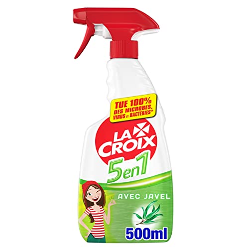 LA CROIX - Spray Antibactérien 5 en 1 Nettoyant avec Javel - 500 ml - Désinfecte - Nettoie - Dégraisse - Désodorise - Anti Moisissures