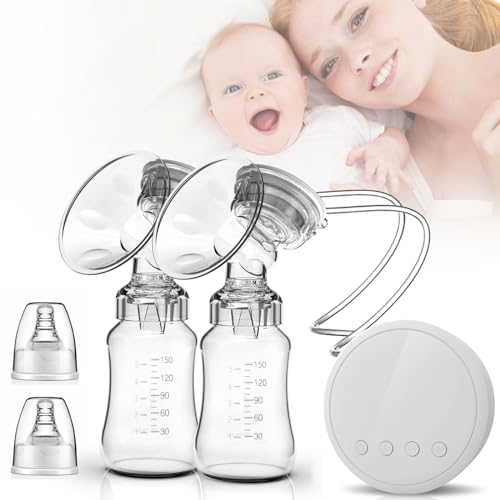 HyAdierTech Tire Lait Electrique, Tire-lait électrique Double Portable avec 2 Modes 9 Niveaux, Électrique Double Allaitement Maternel Sans Douleur, USB Rechargeables, pour Les Voyages et La Maison