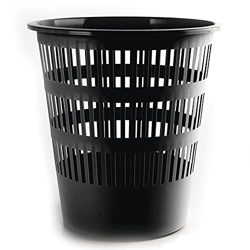 Danube D306–01 Corbeille à papier ajourée 16L Noir
