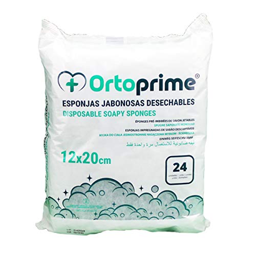 Lot de 24 éponges jetables jetables pour bébés et adultes + peau douce et propre - Lingettes jolies pour salle de bain OrtoPrime