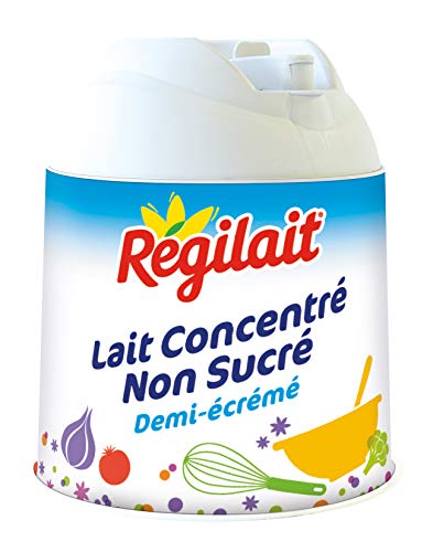 Régilait Lait Concentré Non Sucré Pot de Lait 200 g - Pack de 10