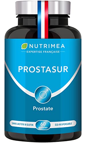 Protection de la Prostate & Confort Urinaire - Efficace contre l’HBP et les Mictions - Actifs Naturels - Ortie, Palmier Nain et Prunier d’Afrique - PROSTASUR - 60 Gélules Vegan - Fabriqué en France