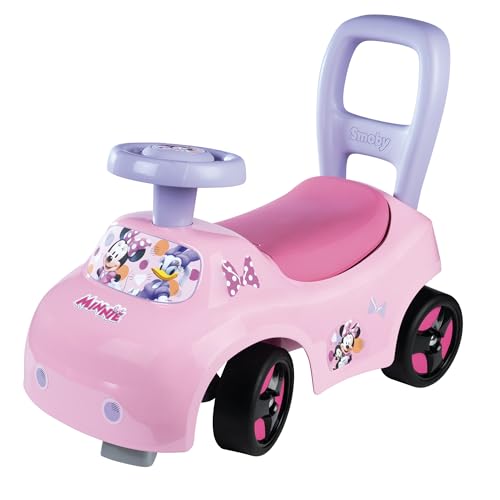 Smoby - Minnie Porteur Auto - Fonction Trotteur - Volant Directionnel - pour Enfant Dès 10 Mois - Coffre à Jouets - 7600720544