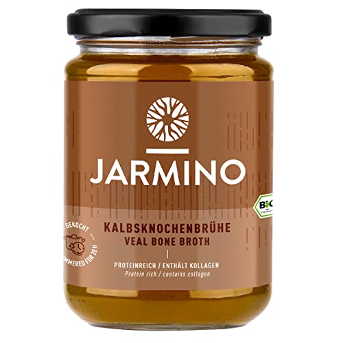 Bone broth soupe (4x 350ml) | bouillon d'os de veau | JARMINO | acide hyaluronique, collagène et protéine naturelle | bio
