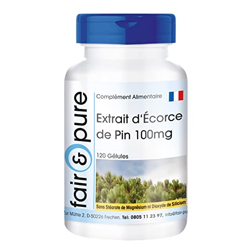 Fair & Pure® - Extrait d'écorce de pin 100mg - standardisé à 95% proanthocyanidines - végan - 120 gélules