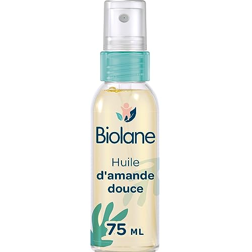 BIOLANE - Huile d'amande douce - Bébé - Hydrate et protège la peau - Vitamine E - Soin - Bain - Massage - 100% d'origine naturelle - Fabriqué en France