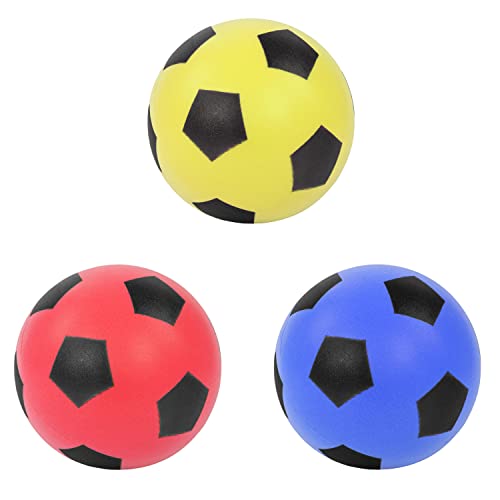 Idena- Softball 40226-Softball en Bleu, Jaune & Rouge (Choix Non Possible), Balle en Mousse d'env. 12 cm pour Un Plaisir de Jeu varié, 40226, Blue, Red, Yellow