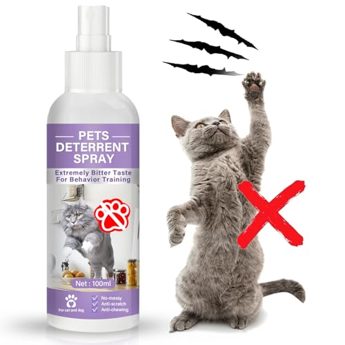 SCOBUTY Re-pulsif-Chat, Spray-Anti-Griffure-Chat-Canapé, 100 ML
