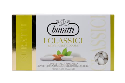 Buratti Confetti Dragées à l'amande Entière Blanches 1 Kg