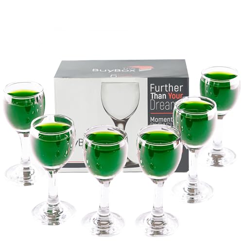 Verres à Shot à Pied, lot de 6 (2oz/55ml). Verres à Shot, Verres à Liqueur, Verres à Cordial Verres à Sherry, Verres à Absinthe, Mini Verres à Vin, Verres à Porto, Verres Apéritif