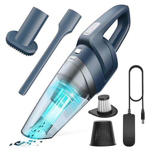 Hangorize Aspirateur à Main sans Fil - Aspirateur à Main 2200mAh, Puissant Aspirateur de Table 120W avec Sèche Filtre HEPA, Aspirateur Voiture pour Maison Voiture Table Canapé