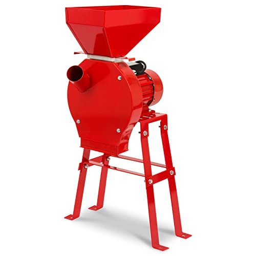 EBERTH Moulin à céréales électrique avec moteur puissant de 1100 Watts, débit de 240 kg/h, moulin à grains avec lame tranchante en acier inox, Quatre tamis, Broyeur pour céréales, Pro, sur pieds