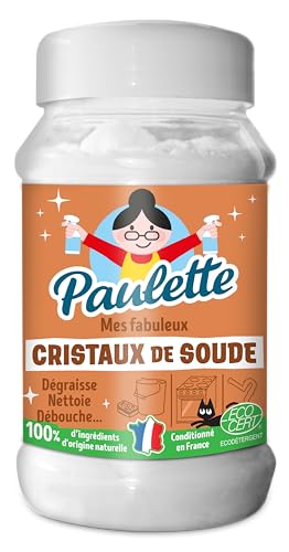 Paulette - Cristaux de Soude - Nettoyant Dégraissant Naturel et Ecocert - 500 g