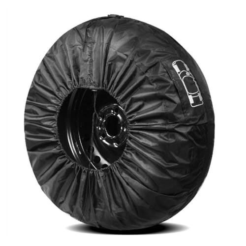 KEQAR Pneu Secours Universelle, Imperméable et Antipoussière, Housse Roue de Secours en Tissu Oxford, Housse Pneu avec Poignée pour Voiture Camion RV (Diamètre 66 cm)