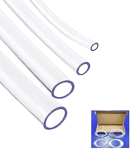 Kit Tuyau Transparent, Diamètre Intérieur 2mm 3mm 4mm 5mm, 12 mètres, Tube Flexible de Pression Tuyau en Plastique Pour Réparation à Domicile Aquarium Tuyaux