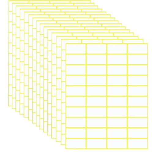 Meekye Lot de 600 étiquettes autocollantes - 38 x 19 mm - Étiquettes autocollantes universelles pour étiquettes de prix, adresse, maison, surgelé, bureau, cuisine et confiture